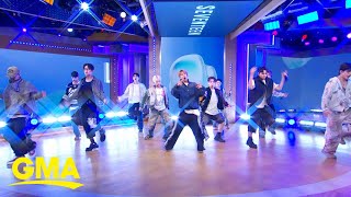 SEVENTEEN performs LOVE MONEY FAME feat DJ Khaled on GMA [upl. by Yetac]