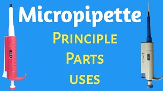 how to use a micropipette  micropipette principle parts and usese  micropipette tips [upl. by Aurie]