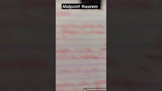 Full explanation of MIDPOINT THEOREM maths class 9th💗 [upl. by Viridi770]