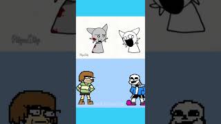 wenda and chara lamo flipaclip animation cat memes sans undertale sprunki shorts [upl. by Eignat]