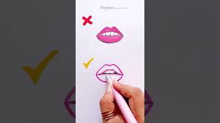 How to draw Lips 👄 art drawing shorts [upl. by Assilat546]