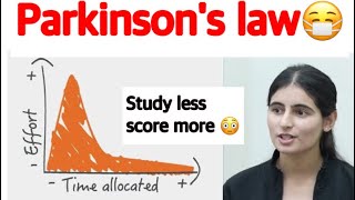 PARKINSON’s law😳  study less score more 😷 Srishti Dabas AIR 06  FIRST ATTEMPT CSE’23 [upl. by Yelsehc533]