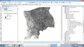 Clip Raster in ArcMap Basic processing in GIS [upl. by Cirek762]