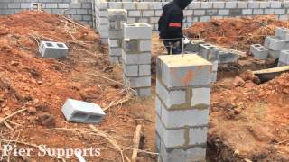 Hudgins Homes Brick Foundation Install [upl. by Earla]