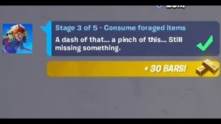 Fortnite Quest  Consume foraged items  Chapter 2 Season 8 [upl. by Enileoj892]