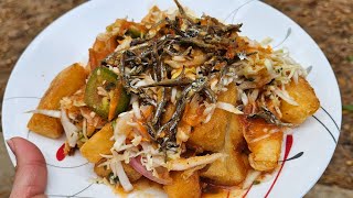 Como Hacer Yuca Frita Salvadoreña con Pepescas [upl. by Aikal]