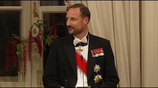 Crown Prince Regent Haakon Magnus of Norway hosts banquet for members of the parliament 2023 [upl. by Ruvolo]