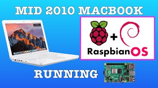 Mid 2010 Macbook running Raspberry Pi Raspbiain OS from USB [upl. by Nahtiek]