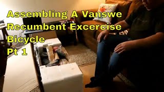 Vanswe Exercise Bike Assembly Pt 1 [upl. by Lokkin]