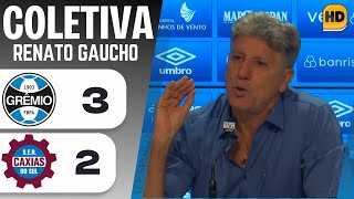 COLETIVA RENATO GAUCHO  GRÊMIO 3 X 2 CAXIAS  PÓS JOGO [upl. by Notsirk30]