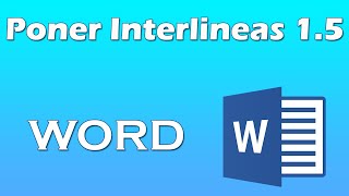 Como se pone interlineado 1 5 en word [upl. by Liddy]