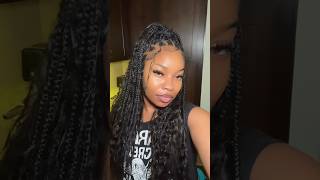 Boho Knotless Braids using Crochet method 🔥😍 knotlessbraids braidstutorial [upl. by Omero515]