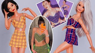 Making Trendy Barbie Clothes with DIY Crafts Featuring Dua Lipa and A [upl. by Naimerej]