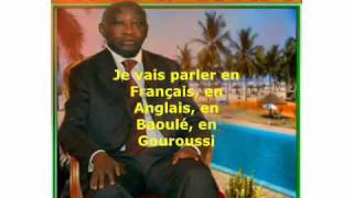 Gbagbo parle le nouchi langlais le baoulé le gouroussi [upl. by Ahsinna382]