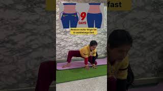 How to Reduce outer thigh fat amp saddlebags fastshorts ytshorts thighfat yoga viralvideo [upl. by Sivle]