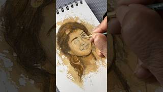 Figurative coffeepainting painting art kaviartstudio shorts trending [upl. by Hanser837]