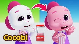 The Rainbow Popcorn Will Find Your Color🌽 Color Videos for Kids  Cocobi [upl. by Waneta]