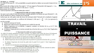 1eSPHYSIQUE TRAVAIL PUISSANCE VOL N°2 Circuit multipisteTravail poids 🧱Travail frottements 〽 [upl. by Aronson]