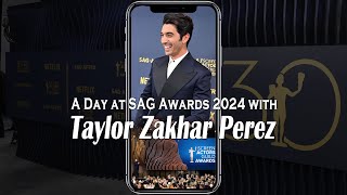 A Day with Taylor Zakhar Perez at SAG Awards 2024  테일러 자카르 페레즈 SAG 시상식 인터뷰 22 [upl. by Per]