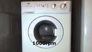 Zanussi Compact ZWC1300 Washing machine  Cotton Quick  Final spin 1300rpm pt 5 of 5 [upl. by Ahseret]