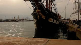 Italian training ship Palinuro II  Port of Livorno  Tuscany  Italy [upl. by Ari]