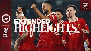 Extended Highlights FIVE Goals as Gakpo amp Diaz Secure QuarterFinals  Brighton 23 Liverpool [upl. by Yddeg]