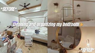 Deep cleaning organizing and redecorating my room amp my closet cleaning motivation [upl. by Misaq]