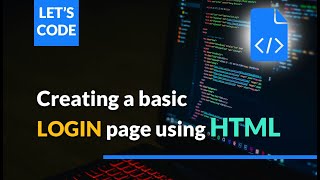 Creating A Basic Login Page in HTML htmltutorial css3 [upl. by Dyson]