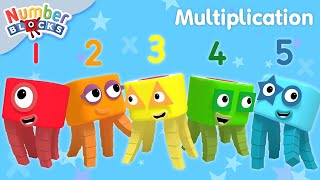 Times Tables  Multiplication for Kids Compilation  All Levels  Maths for Kids  Numberblocks [upl. by Aynodal]