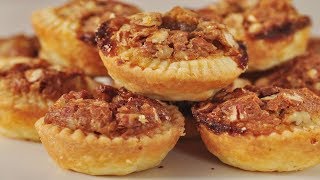 Pecan Tassies Classic Version  Joyofbakingcom [upl. by Yodlem]