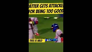 Batter get attacked for being too good baseball baseballlife baseballplayer baseballhighlights [upl. by Meekar738]