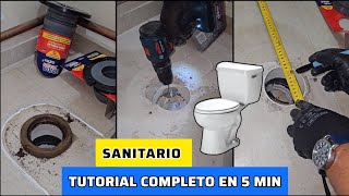 Instala o Desplaza el Sanitario en 5 minutos con este Tutorial  Cero fugas con las Bridas Coflex [upl. by Alletniuq]