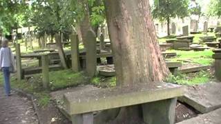 Graveyard at the Brontes Parsonage Haworth Yorkshire [upl. by Yatnuhs]