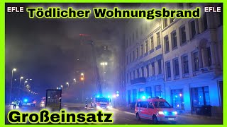 🔥WOHNUNGSBRAND mit massiver Rauchentwicklung‼️Mehrere VERLETZTE und ein TOTER‼️ALARM in Leipzig🚒 [upl. by Alver]