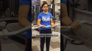 Standing Barbell curl bicepsworkout gymlover [upl. by Rhee]