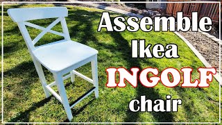 How to assemble ikea INGOLF chair [upl. by Fritzie]