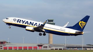 Ryanair Boeing 737800 Takeoff from London Luton 4K [upl. by Nirel]