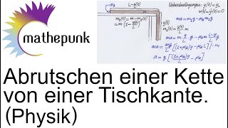 Abrutschen einer Kette von einer Tischkante Physik [upl. by Neggem]