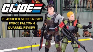 GI JOE CLASSIFIED SERIES NIGHT FORCE FALCON amp QUARREL REVIEW [upl. by Duax558]