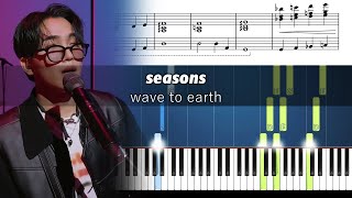 wave to earth  seasons  Accurate Piano Tutorial with Sheet Music [upl. by Nylasoj654]