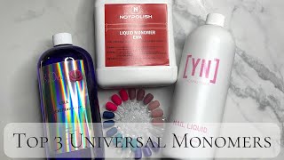 3 BEST ACRYLIC MONOMERS  UNIVERSAL ACRYLIC MONOMER  NAILTOBER DAY 7 [upl. by Gothar309]