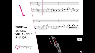 Clarinet Scales  No 3 F Major 🎼 [upl. by Itsrejk266]