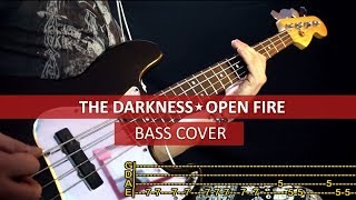 The Darkness  Open Fire  bass cover  playalong with TAB [upl. by Alexandria]