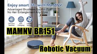 MAMNV BR151 Robot Vacuum Cleaner and Mop Combo MAMNV Robot Vacuum and Mop [upl. by Wilow]