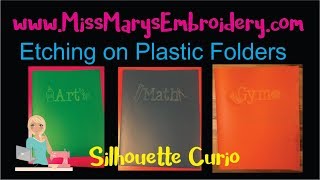 How to Etching Plastic Folders Tutorial  Silhouette Curio [upl. by Mich]