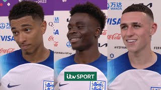 Bellingham Saka and Foden full of praise as England beat Senegal to reach QuarterFinal  ITV Sport [upl. by Nudd]