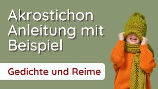 Akrostichon ✅ Beispiel Winter und Anleitung [upl. by Dreher]