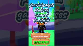 Collecting donations for blox fruits perm and gamepasses subscribe roblox [upl. by Gnol]