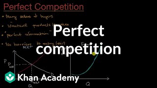 Perfect competition  Microeconomics  Khan Academy [upl. by Ingmar]