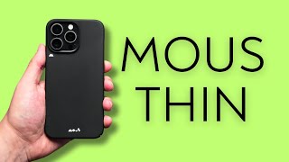 My NEW FAVORITE THIN CASE  Mous Super Thin Case for iPhone 15 Pro Max [upl. by Amsirahc]